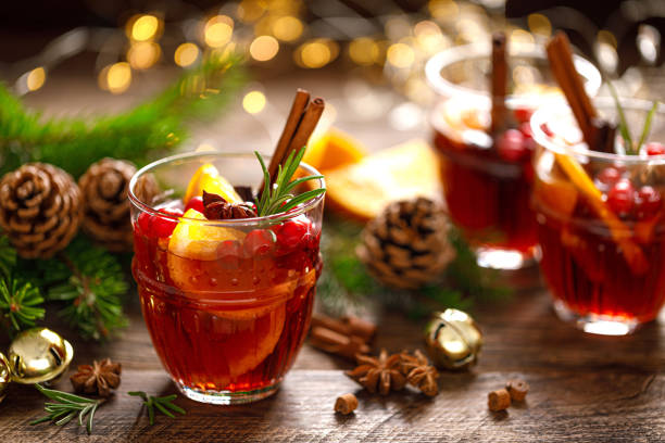 istock Christmas mulled wine. Traditional holiday drink or beverage, cocktail 1188405084