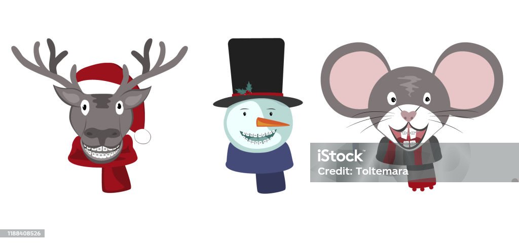 Ilustración de Conjunto De Ciervos Navideños Muéreos Y Ratones Con Brazos Ortopédicos De Dientes De Dentista Concepto De Temporada Navideña De Odontología Ilustración Vectorial Divertidos Iconos De Símbolos De Ortodoncia De Vacaciones Ilustración de Conjunto De Ciervos Navideños Muéreos Y Ratones Con Brazos Ortopédicos De Dientes De Dentista Concepto De Temporada Navideña De Odontología Ilustración Vectorial Divertidos Iconos De Símbolos De Ortodoncia De Vacaciones