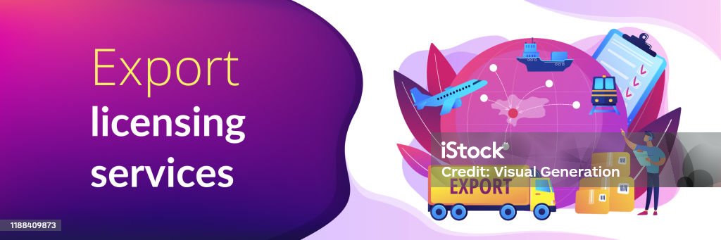 Export Control Concept Banner Header Stock Illustration - Download ...