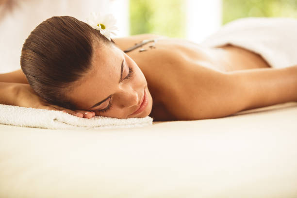 istock Relaxed woman having a chocolate treatment at spa 1188410625