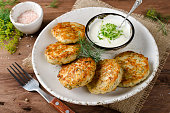 Chicken cutlets with dill and Tartar sauce