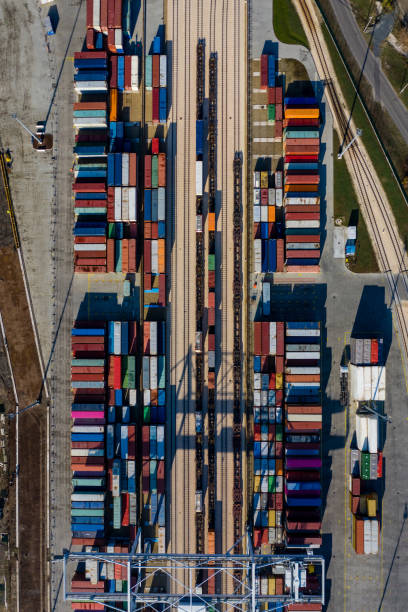 istock Aerial view of Container port 1188414268