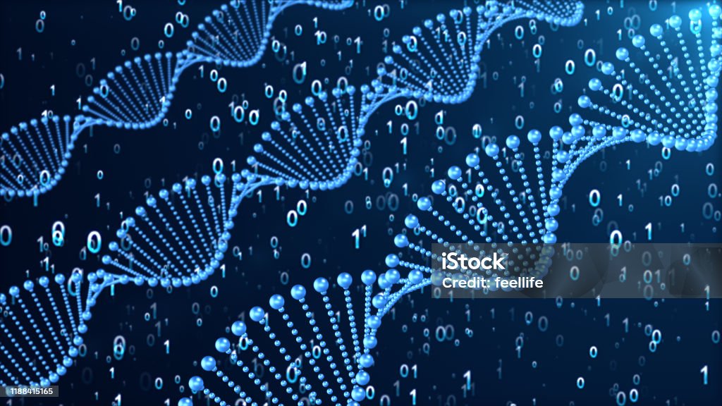 Dna Quickcode Dna Sequence Dna Code Structure With Glow Stock Photo - Download Image ...