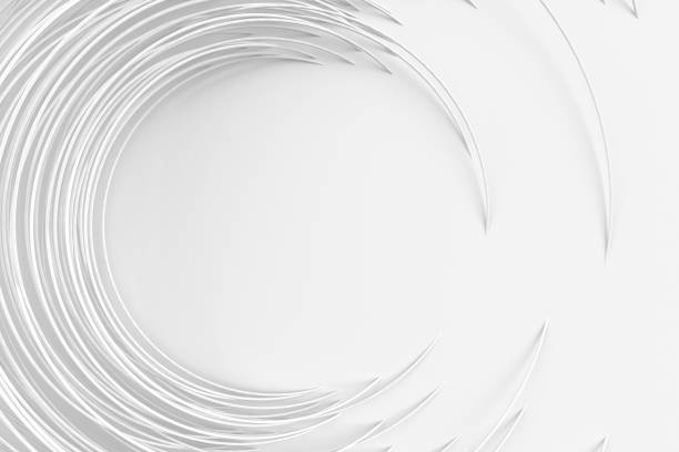 istock Digital background of many intertwined white rings. 3D illustration. 3D rendering 1188419049
