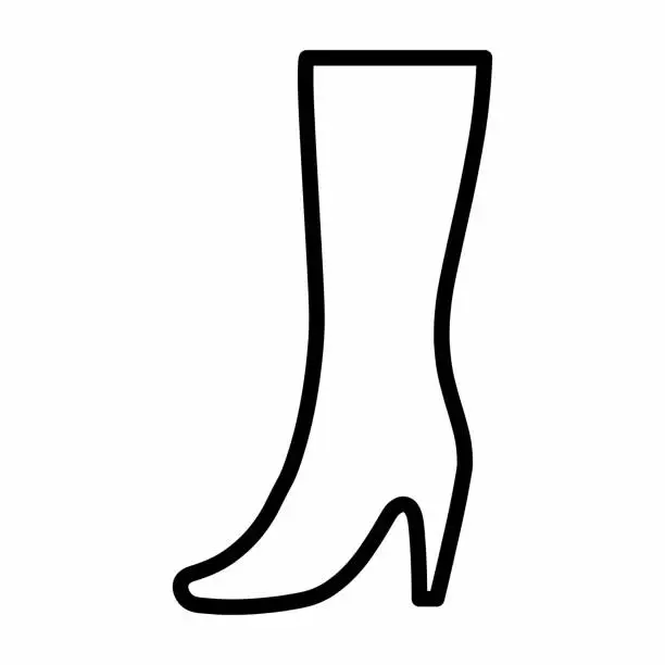 Vector illustration of Women boot icon