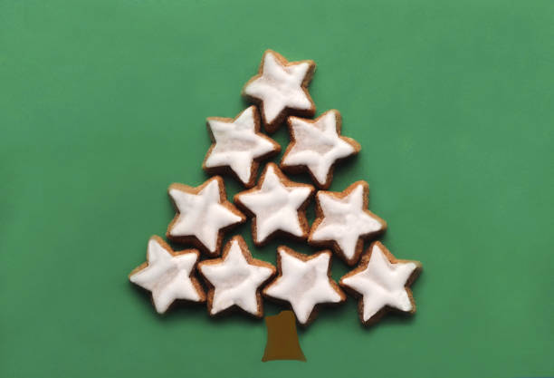 istock cinnamon star cookies building a christmas tree 1188426161