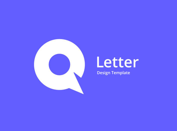 Letter Q with speech bubble logo icon design Letter Q with speech bubble logo icon design letter q stock illustrations
