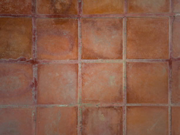 istock Brown tiling wall background, brown floor tiles 1188431107