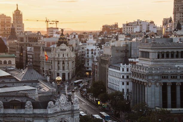 istock Madrid city centre from above at sunset 1188432934