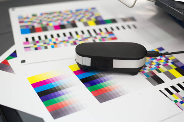 istock Color management. Spectrophotometer, Print Measuring Tool 1188433411