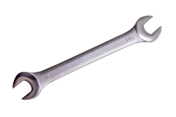 istock Wrench isolated on white background. Top view. 1188433522