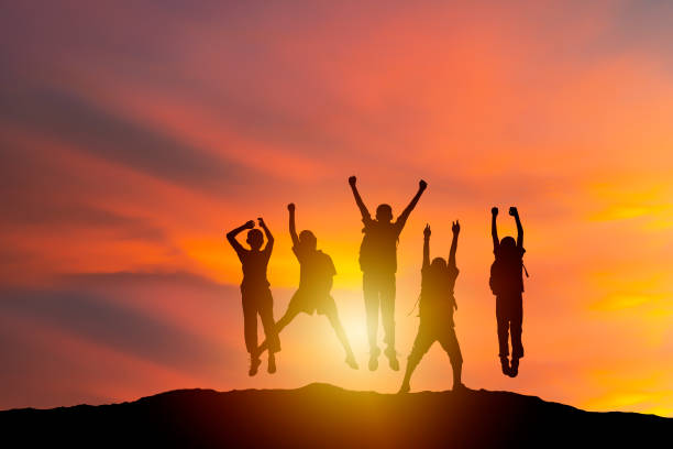 istock succeed. Business, successful, achievement, teamwork and goal concept. 1188433646