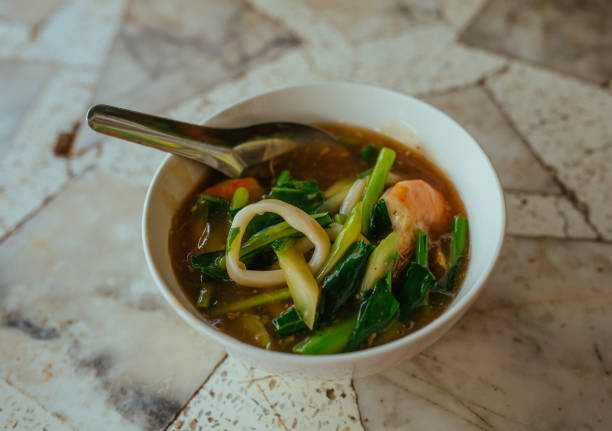 istock Seafood soup with squid and shrimp in Asia 1188433708