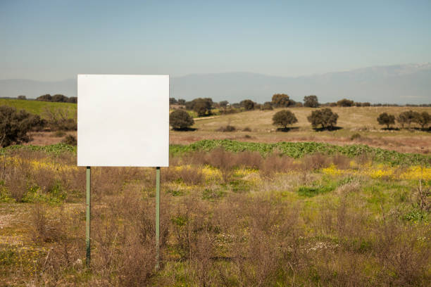 istock Beautiful meadow with a blank cartel 1188437875