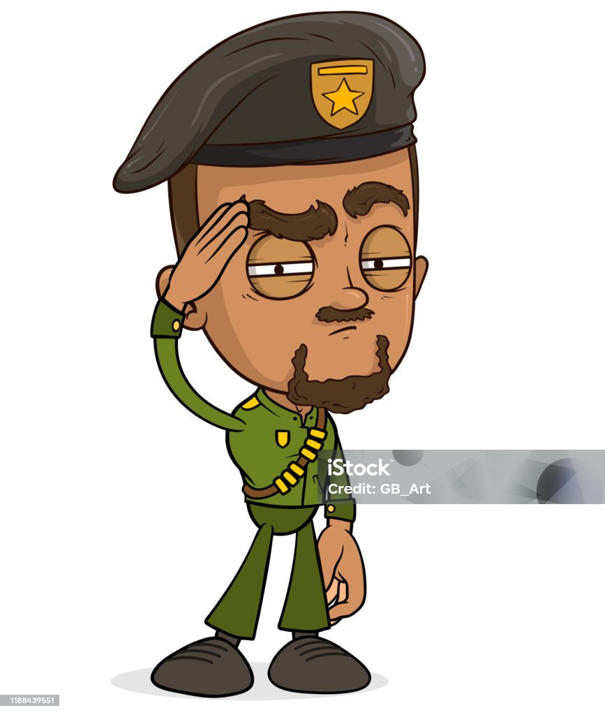 Cartoon Funny Boy Character Ready For Animation Stock Illustration -  Download Image Now - General - Military Rank, Army, Beret - iStock