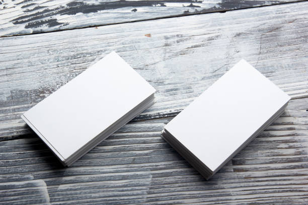 istock Business cards blank. Mockup on color background. Flat Lay. copy space for text 1188441663