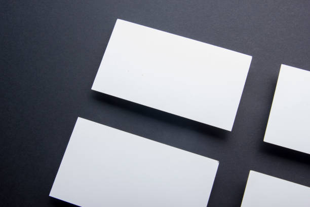 istock Business cards blank. Mockup on color background. Flat Lay. copy space for text 1188441988
