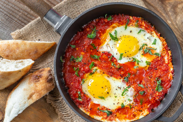 istock Shakshouka served in a frying pan 1188442587