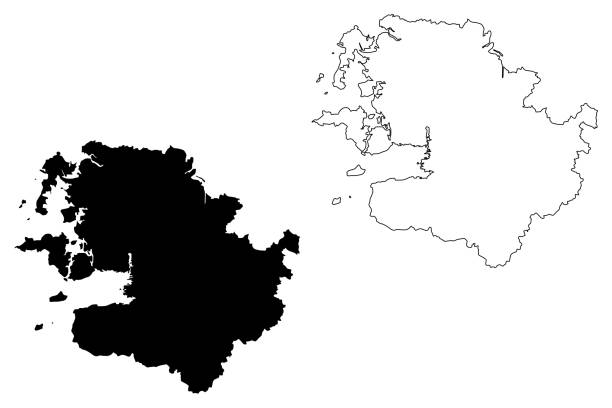 mapa rady hrabstwa mayo - mayo stock illustrations