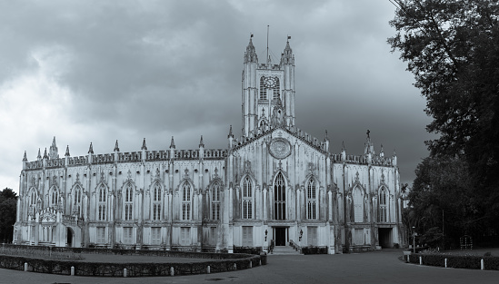 Panoramic View of St Paul's cathedral, a CNI Cathedral of Anglican background in Kolkata,