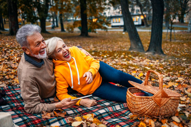 istock Senior couple having picnic 1188450496