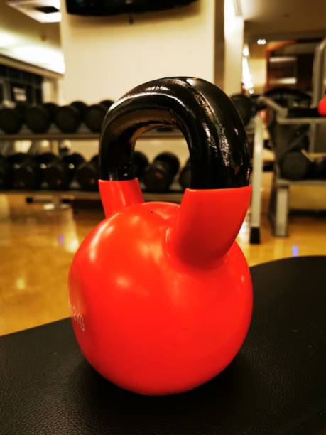 istock The Red healthy​ weight​ kettlebell​ Exercise Body building 1188451561