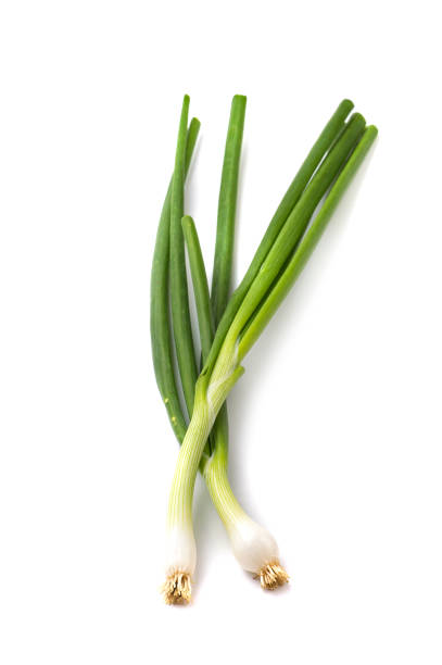 istock Fresh ripe green spring onions (shallots or scallions) on white background 1188452776