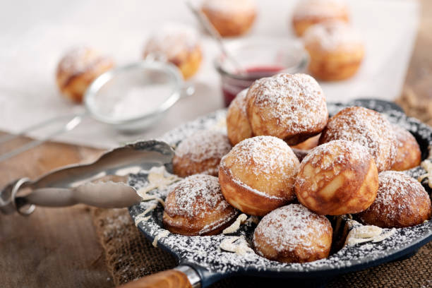 istock Traditional apple pancakes or Aebleskiver in danish. 1188456795