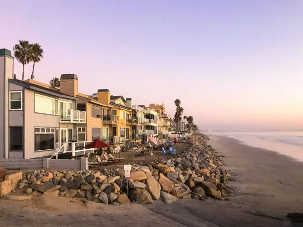 Coastal homes in Oceanside California.