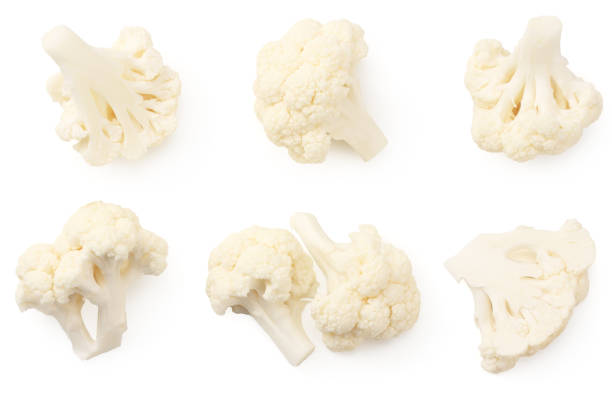 istock Cauliflower isolated on a white background. top view 1188458254