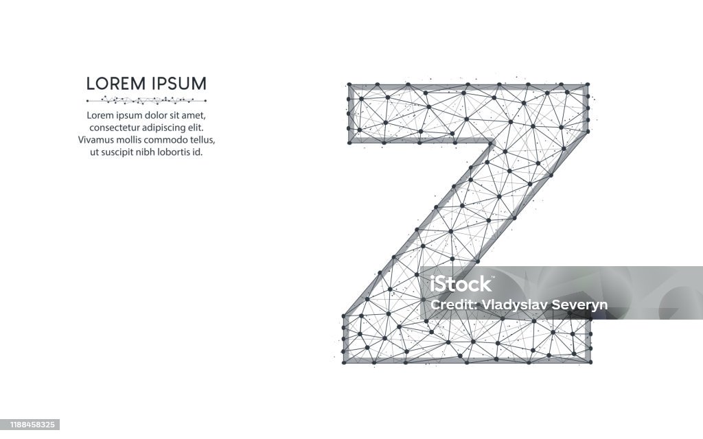 Abstract Z Letter Z Low Poly Design Alphabet Abstract Geometric Image Font ...