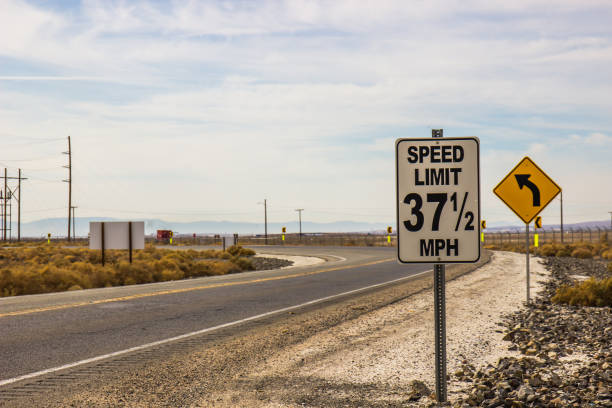 istock Unique 37 1/2 Miles Per Hour Speed Sign 1188459137