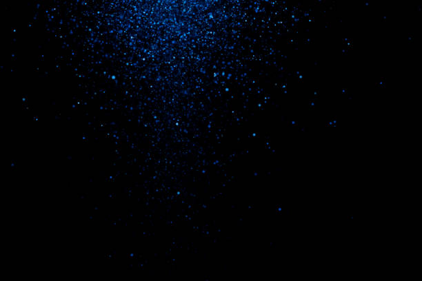Magic blue sparkles stock photo