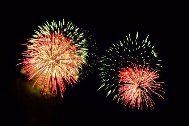 istock Flashes of colorful festive fireworks 1188461874