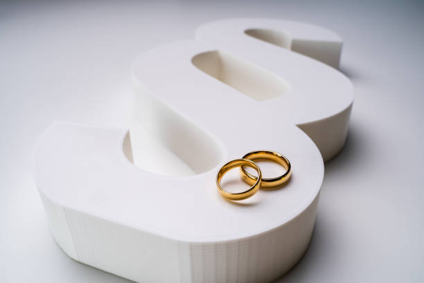 White Paragraph Sign And Golden Wedding Ring Over White Surface White Paragraph Sign And Golden Wedding Ring Showing Marriage And Law Concept paragraph photos stock pictures, royalty-free photos & images