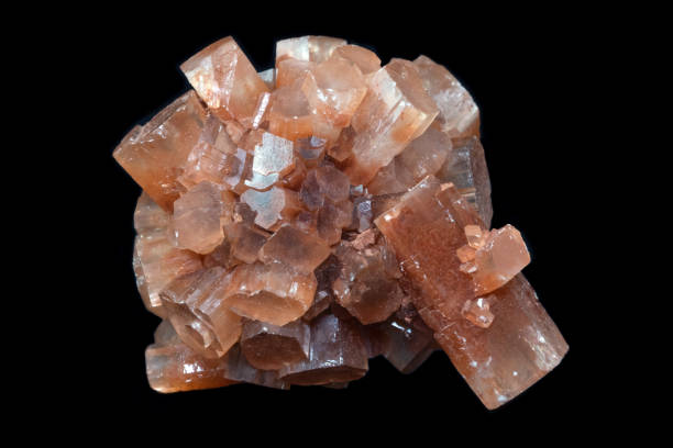 istock Aragonite mineral from Morocco isolated on a pure black background. 1188470473