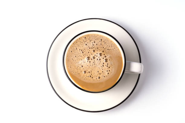 istock Coffee with milk in a cup isolated on white background. 1188472015