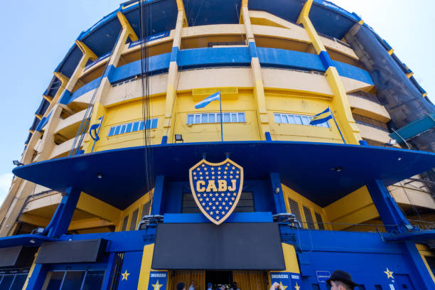 La Bombonera - The Boca Juniors Stadium in Buenos Aires Buenos Aires, Argentina – January 31, 2019: la Bombonera - The Boca Juniors Stadium in Buenos Aires la boca buenos aires stock pictures, royalty-free photos & images