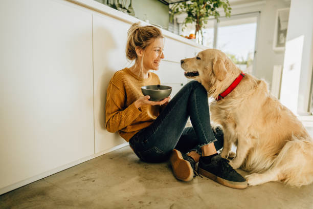 istock Morning with my dog in our kitchen 1188477240