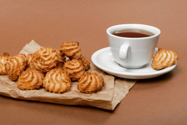 istock Natural baked coconut cookies or cocoanut macaroons with coco chips 1188478905