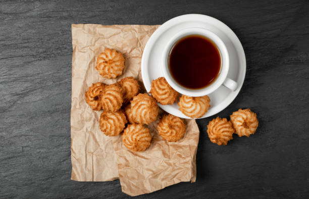 istock Natural baked coconut cookies or cocoanut macaroons with coco chips 1188478906