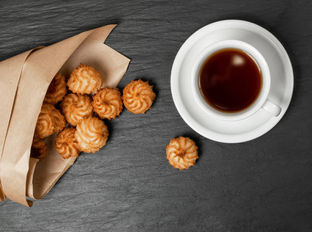 istock Natural baked coconut cookies or cocoanut macaroons with coco chips 1188478907