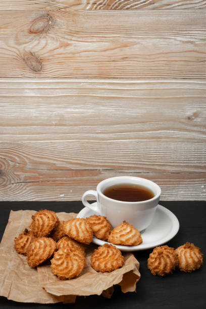 istock Natural baked coconut cookies or cocoanut macaroons with coco chips 1188478913