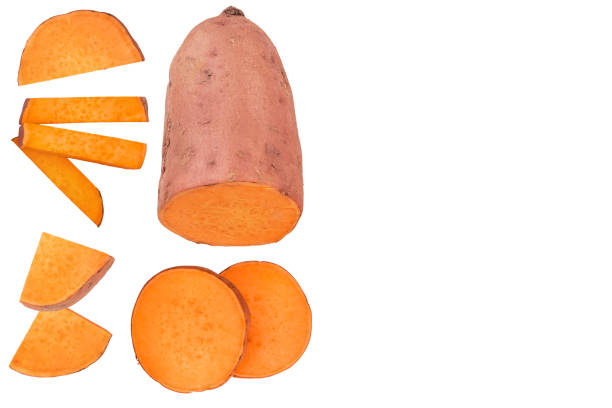 istock Sweet potato isolated on white background with copy space for your text. Top view. Flat lay. 1188479233