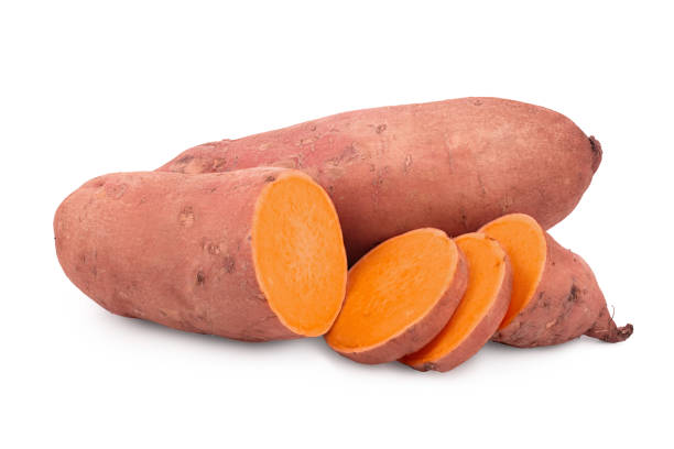 istock Sweet potato isolated on white background closeup 1188479237