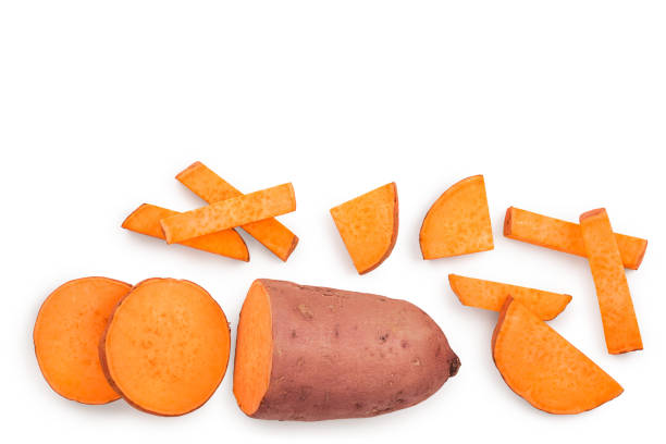 istock Sweet potato isolated on white background with copy space for your text. Top view. Flat lay. 1188479238