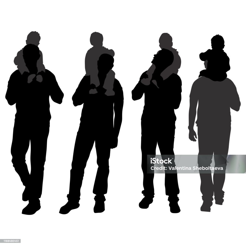 4 Lựa Chọn Hình Bóng Người Đàn Ông Với Một Cậu Bé Trên Vai Bố Đang ...