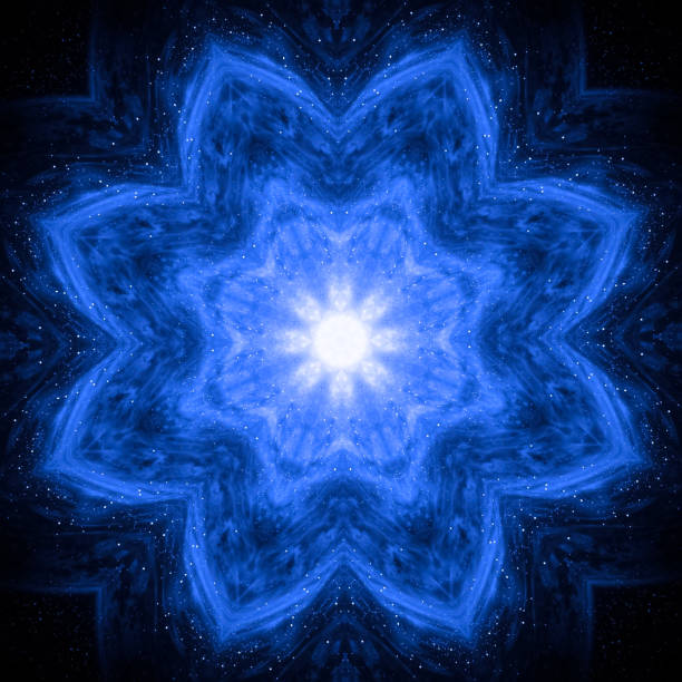 istock Abstract background shining particles stars sparks and magic dust forming in space wave with light rays and projections 1188482014