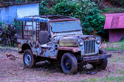 An abandoned automobile