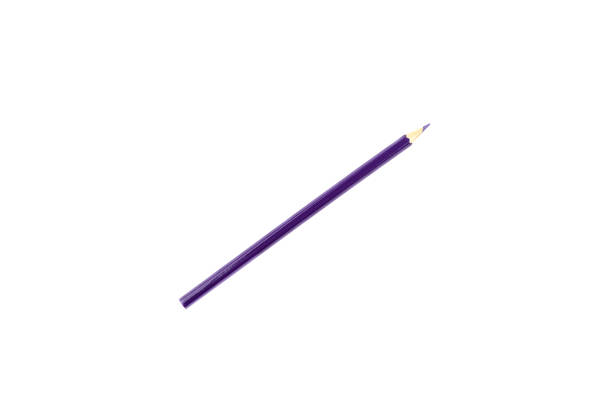 istock Colored violet pencil isolated on a white background. 1188483516
